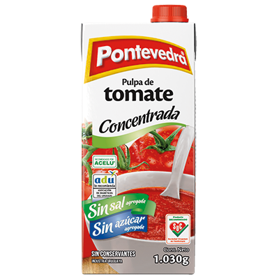 Pulpa de Tomate Concentrada sin sal, sin azúcar agregada